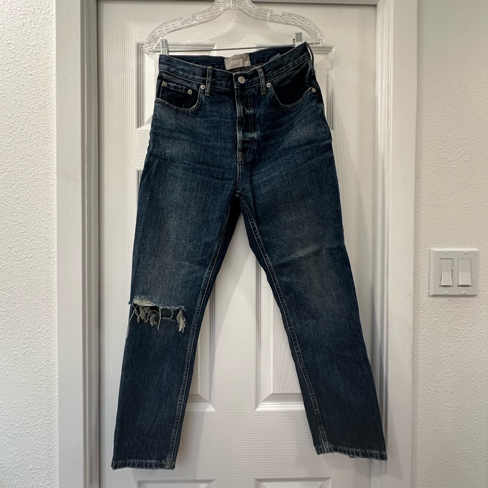 Everlane Cheeky Jeans 27 Crop Dark Blue Denim Wash (perfect condition!)